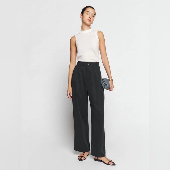 Reformation Pants - Reformation Trousers with Button Detail
